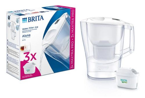 Brita Aluna vízszűrő kancsó 2.4 liter fehér + 3db Maxtra Pro szűrőbetét (1053054)