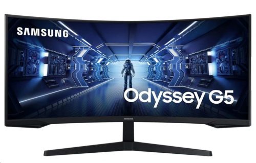 34" Samsung Odyssey G55T ivelt LCD monitor fekete (LC34G55TWWPXEN)